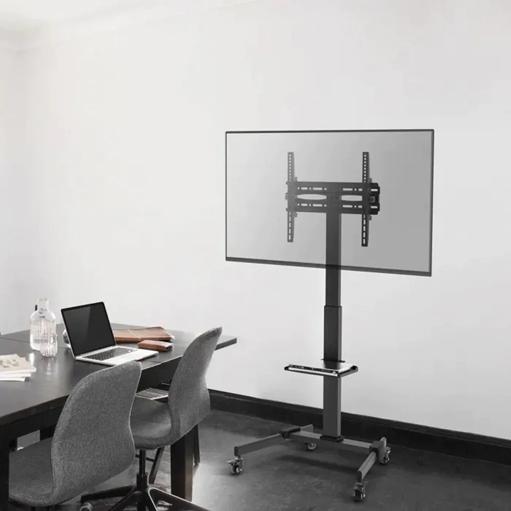 Soporte de TV NEONIX con ruedas en un ambiente interior