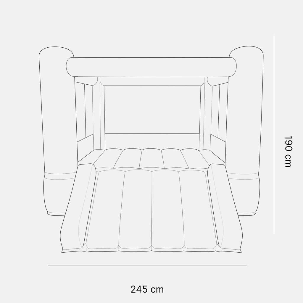 Diagrama de dimensiones de Castillo Inflable Nest Medium